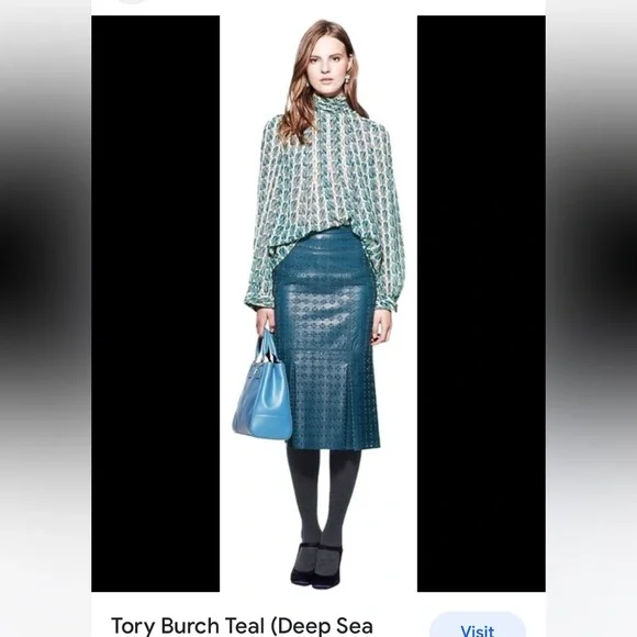 Tory burch leather hot sale skirt